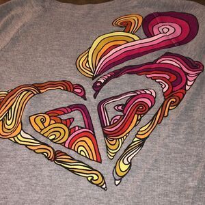 Roxy Logo Strange Daze Thermal Shirt. Made in USA 🇺🇸